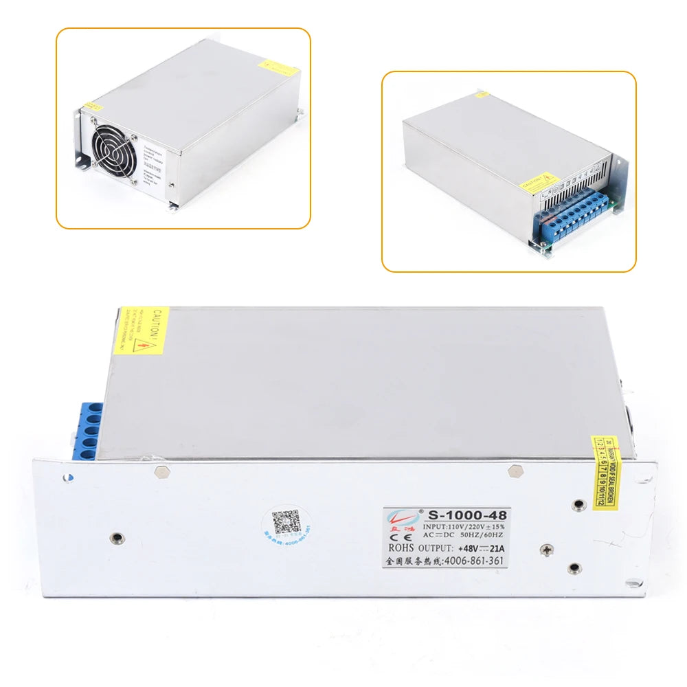 Power Supply 25A/20A 600W/1000W Voltage Converter AC 220V to DC 24V/48V Transformer Switching Power Supply, Adapter.