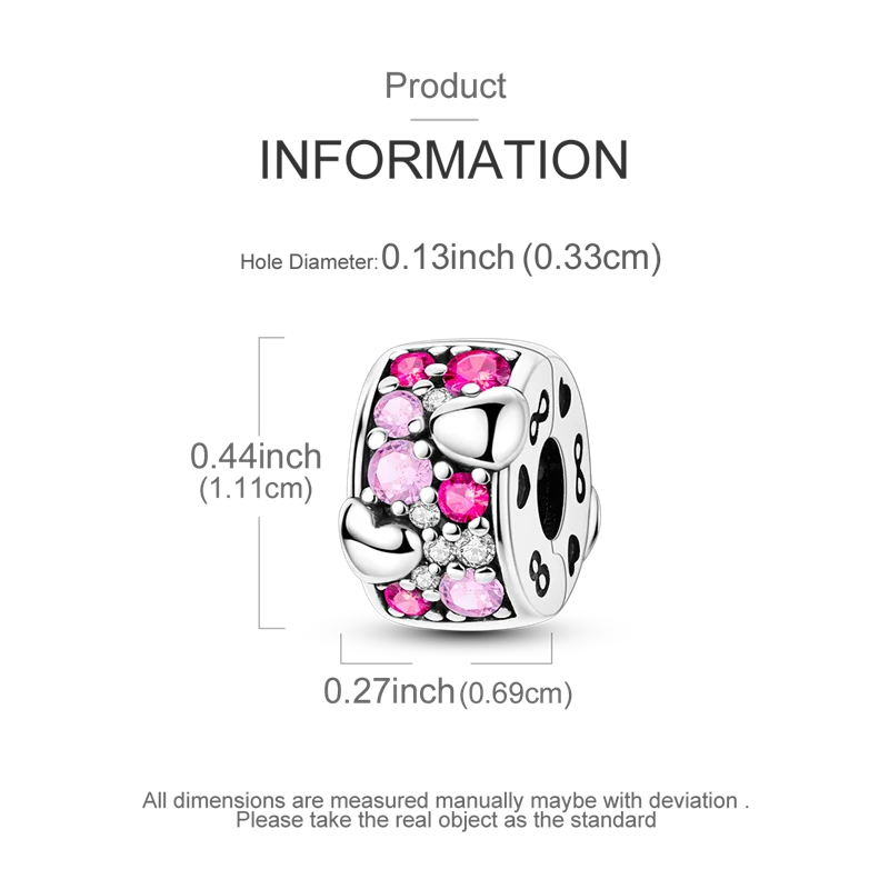 Silver Clasp 925 Sterling Silver CZ pave Clip Charms Daisy Beads Stopper Safety Chain fit Original Bangle Bracelet Jewelry Clip.