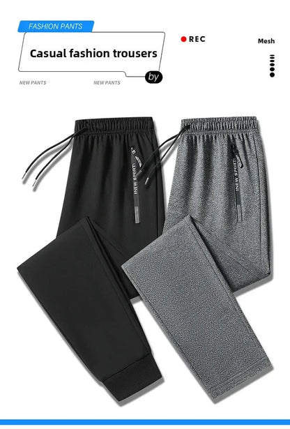 Men's Plus Size M-8XL Casual Loose Sports Pants Straight Leg Harlan Long Trousers Spring Autumn Long Pants Male Clothing 145KG.