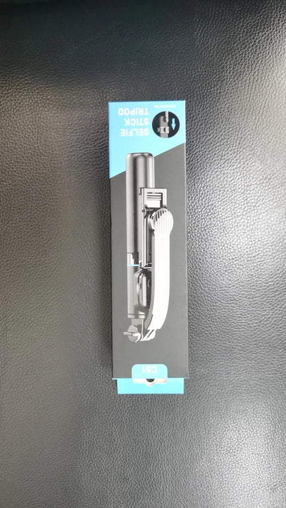 C01 Detachable Phone Clip BluetoothRemote Control Selfie Stick Tripod Portable Tripie Stabilizer Stand for Cell Phone.