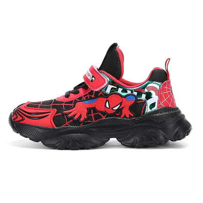 Disney Kids Sneakers Boys Tennis Shoes Comfortable Mesh Shoes Lightweight Outdoor Children's Sports Walking Black Blue Shoes.