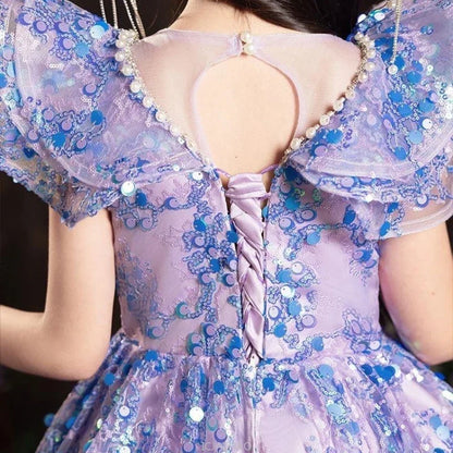 Elegante Mädchen Prinzessin Geburtstag Party Blumenmädchen Hochzeit Schönheit Kleid Kinder Leistung Weiß Rosa Tutu für formelle Anlässe.