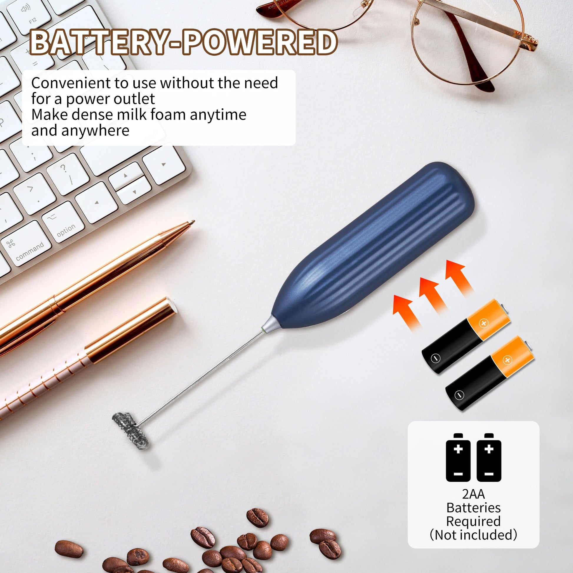 Household Kitchen Portable Mini Handheld SUS304 Mixing Head Electric Food Blender Drink Mixer Coffee Milk Frother With Stand.