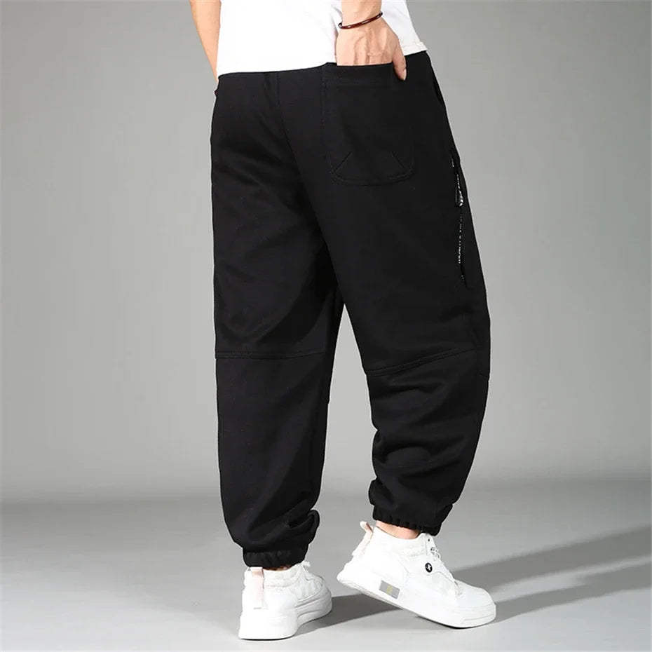 Extra Big Size Men's Pants Elastic Waist Loose Fit Jogger Male Spring Plus Large Sweatpant Fat 12XL Baggy Sport Trouser 10XL 9XL.