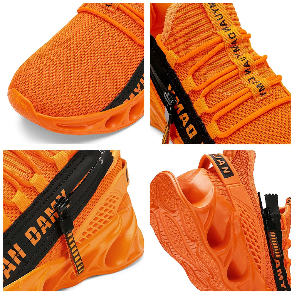 New Spring and Autumn Soft soled Running Men's Mesh Breathable Casual  Sports Shoes Men's Trendy Shoes Lightweight  Sneaker