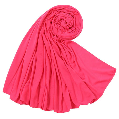 Hot Muslim Fashion Woman Soft Hijabs Scarf Shawl Plain Cotton Jersey Scarves Turban Women Long Shawls Head Wrap Headband Abaya.
