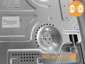 60cm Built-in Gas Hob 4 Burner | Auto Thermocouple & Safety Lock | 4-Zone Tempered Glass 8060W with Auto Ignition.