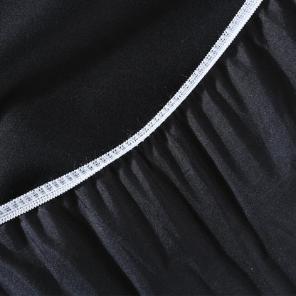 Solid Mattress Protector Waterproof Sheet Cover Black/Grey/Navy Blue Bed Mattress Pad Cover.