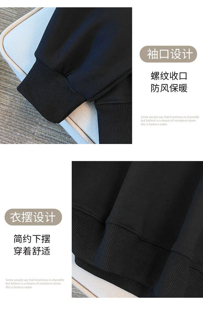 175 kg Übergröße Damen Büste 170 Herbst Lose Rundhals Langarm Diamant Schwan Sweatshirt Schwarz Weiß 5XL 6XL 7XL 8XL 9XL.