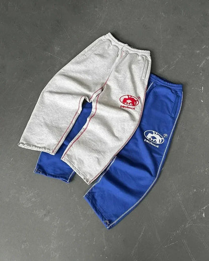 Streetwear PROTECT Mode Brief Stickerei Lose Jogginghose männer Und frauen Y2K Harajuku Hip-Hop Gothic Casual Joker Hosen
