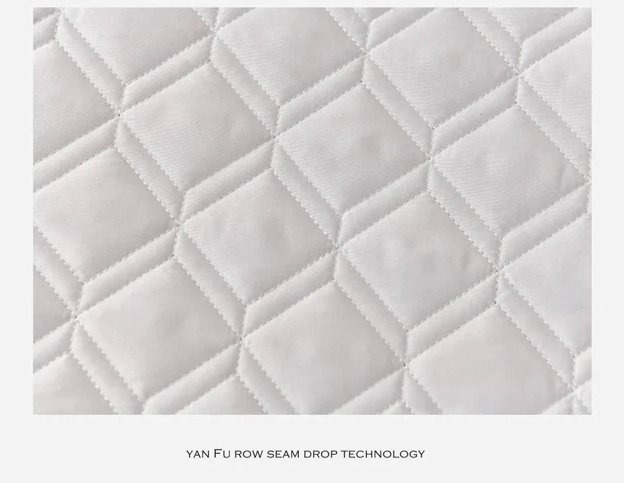 WASART Waterproof mattress protector cover quilted thicken elastic fitted sheet style couple double bed protection pad king size.