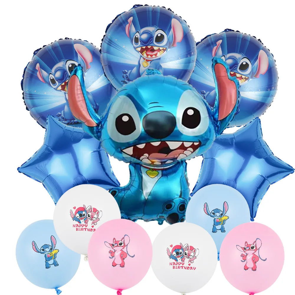 Disney Stitch Geburtstagsparty-Luftballons, Lilo & Stitch-Ballon-Sets, Babyparty für Kinder, Geburtstagsparty-Dekorationen, Zubehör, Geschenke