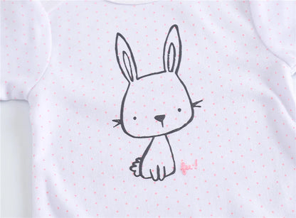 Kavkas Baby Boy Girl Bodysuit ein Stück 100% Baumwolle Kurzarm Neugeborenen Kleidung Kaninchen Design Körper kleidung.
