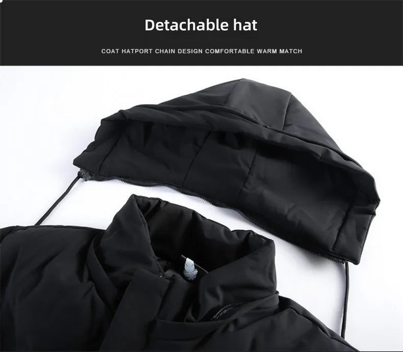 Top Grade Designer New Brand Men Parka Jacket Thick Casual Fashion Hooded Cropped Windbreaker Quilted Bubble Coats  Mens Clothes.