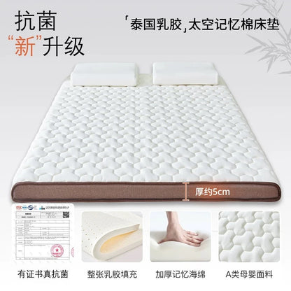 Schwammmatratze, elastisches Kissen, Zuhause, doppelt faltbar, Memory-Schaum, Latex, Tatami-Matte, Studentenwohnheim, Einzel-Schlafmatratzen