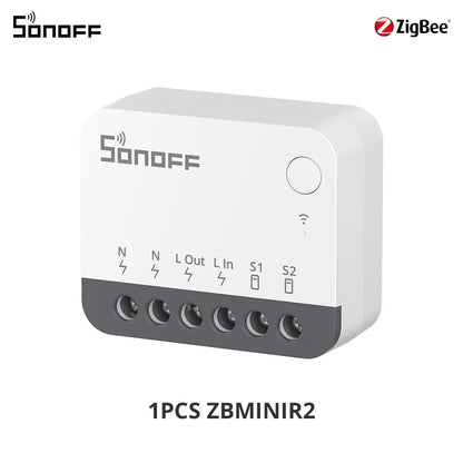 SONOFF ZBMINIR2 Extreme Zigbee Smart Switch Detach Relay Externer Schalter Fernbedienung über eWeLink, kompatibel mit Zigbee Hub