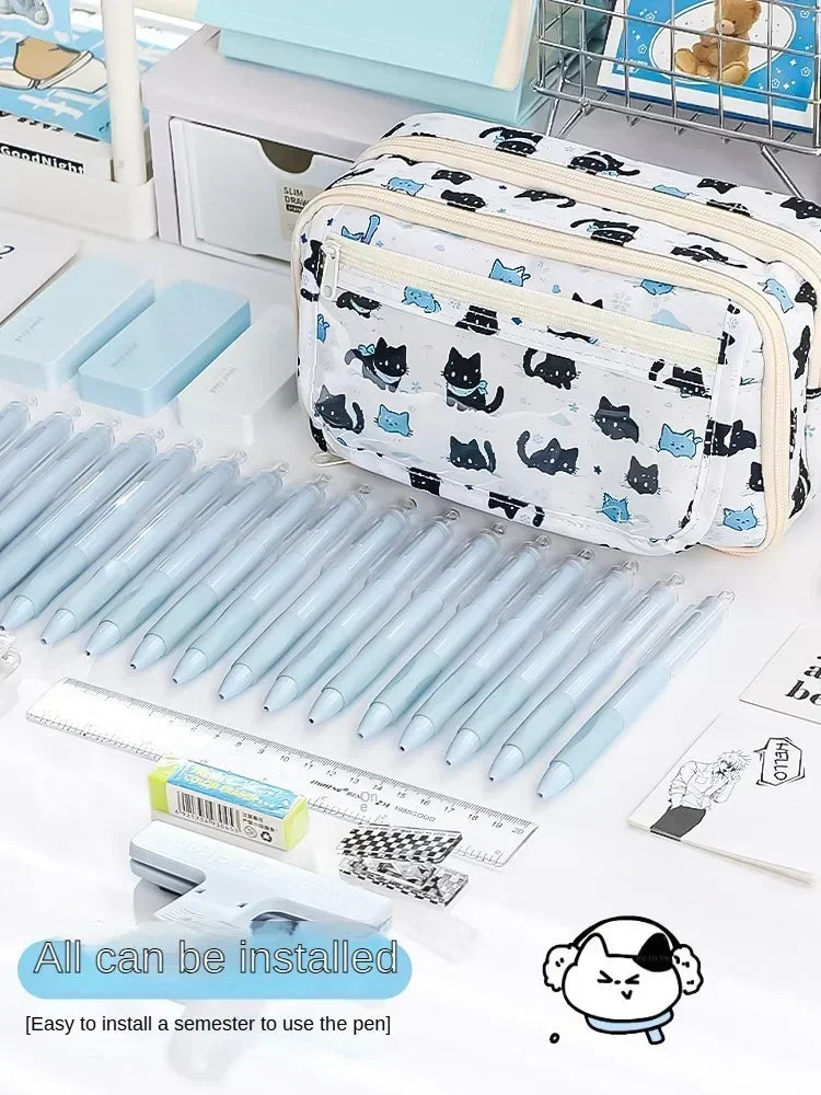 Federmäppchen für Studenten, supergroßes Fassungsvermögen, hochwertiges Federmäppchen für Mädchen, einfacher Stil, Schreibwarenbox, Federmäppchen für Schreibwaren.