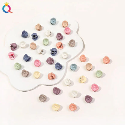 50Pcs Flower Hair Clips Multi color Mini Cute Hair Styling Accessories for Girls and Women Birthday Gifts,10 Colors at Least