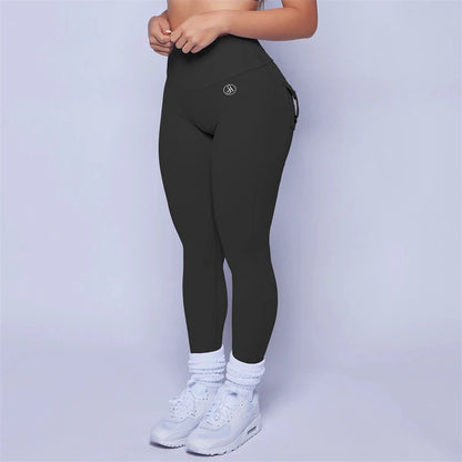 2025 Allure The Band Gym Leggings Women High Waist Tights Pants Peach Hip with Pockets Women Workout Gym Leggings ATB Yoga Pants.