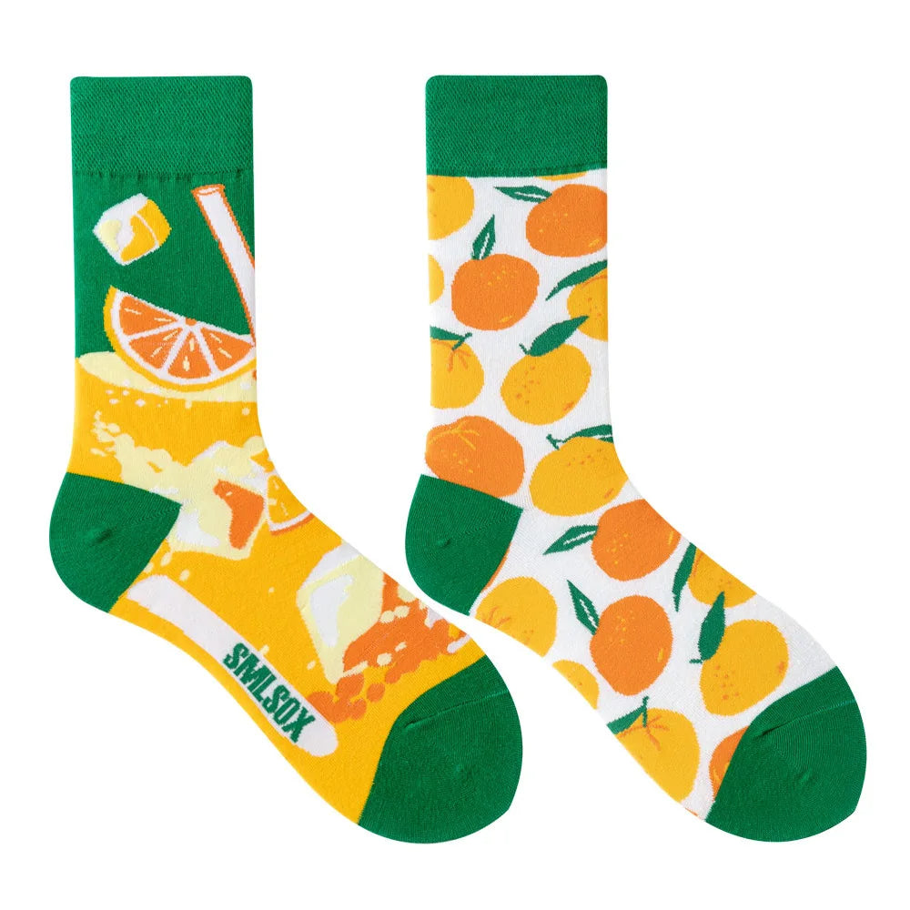 1 Pair Man Women Sock Original AB Tide Socks Colorful Cat Dog Koala Cow Cotton Socks Four Seasons Unisex Medium tube Socks Gift