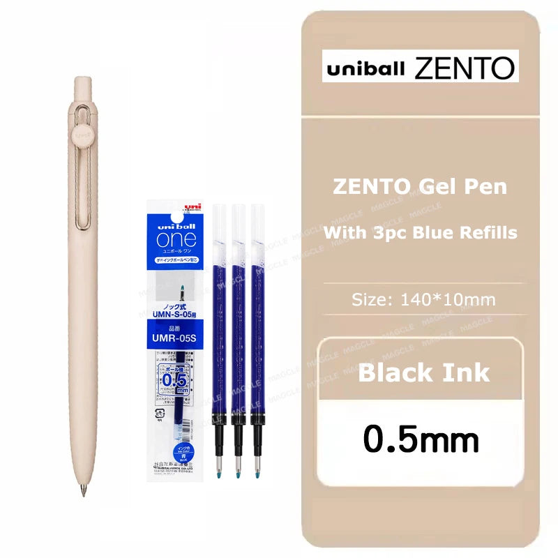 Uniball ZENTO Standard 0,38/0,5 mm Gelschreiber, wasserbasierte, glatte Schreibroller, passend für verschiedene Anlässe, Schreibwaren