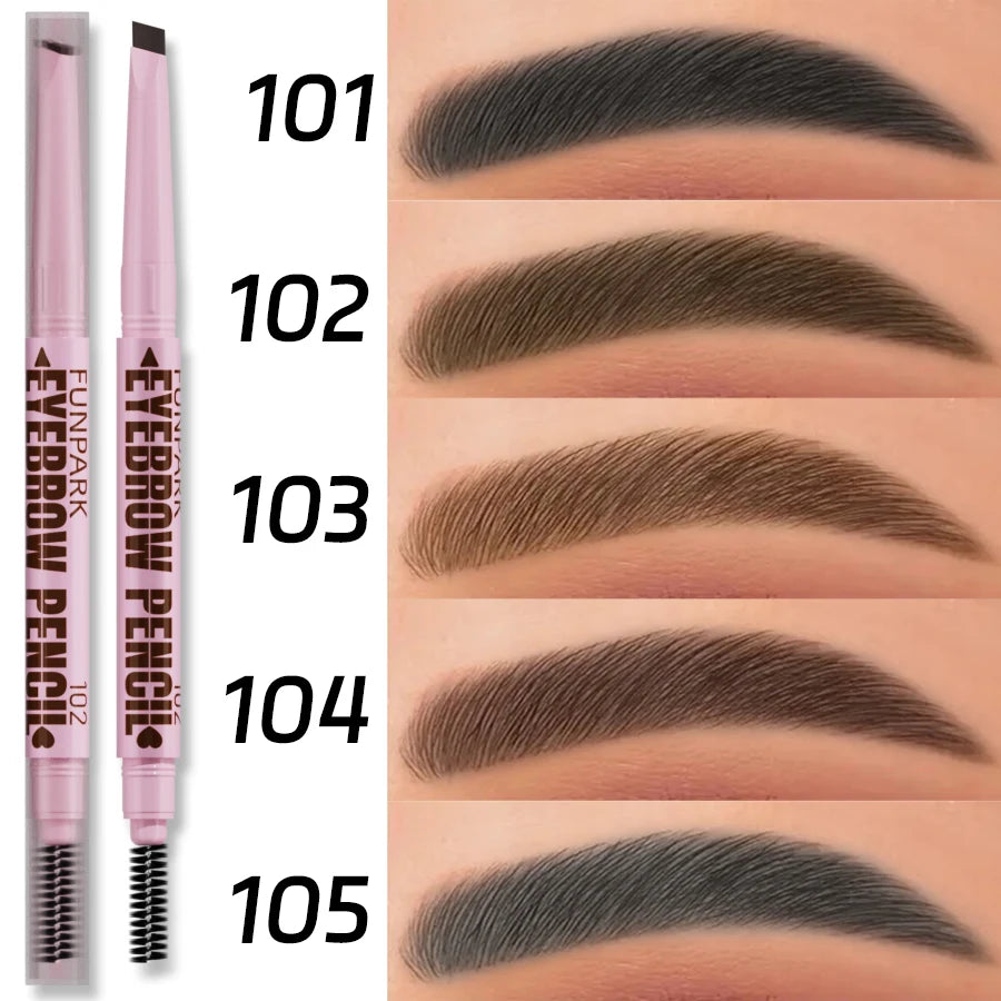 2 in1 Eyebrow pencil professional Cosmetics makeup for women 5 Colors Waterproof Eyebrow Tattoo brush Long Lasting eyebrow pen.