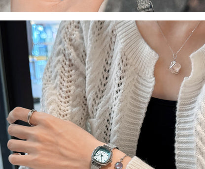 GEDI Golden Watch Light Luxury Quartz Stainless Steel Watch Casual Fashion Dress Temperament Waterproof Women's Wristwatches