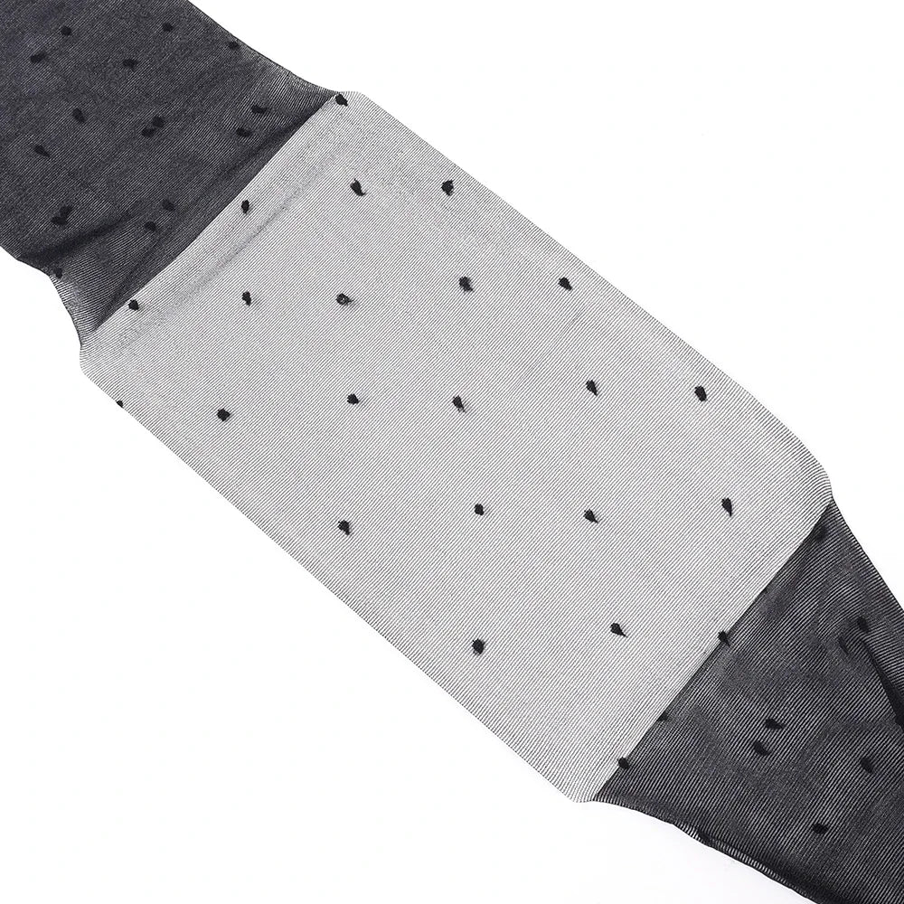 Sexy Dot Printed Women's Tights Black High Waist Elastic Pantyhose Ultra-Thin Translucent Soft Leggings Anti-hook Silk Socks.