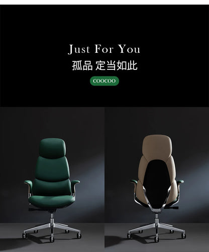 Bequemer Chefbürostuhl, luxuriöser grauer Designer-Drehstuhl, ergonomisch, tragbar, für das Home Office von Fotel Gaming