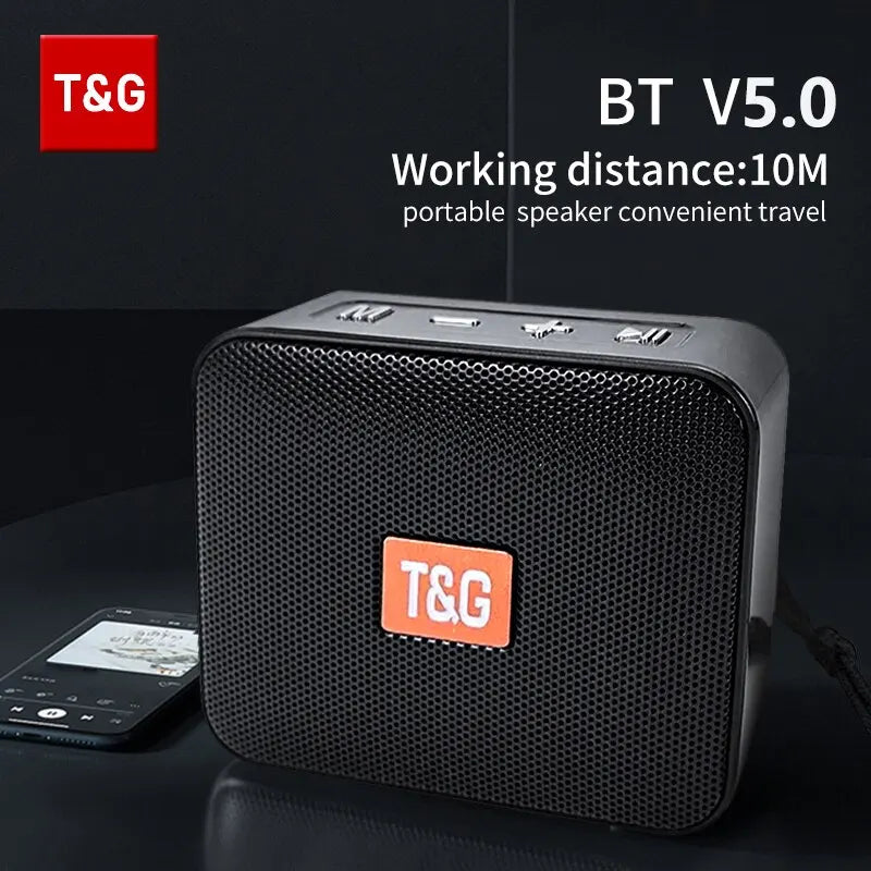 Bluetooth Speaker TG166 Portable Mini Wireless Soundbar Subwoofer Outdoor Indoor Loudspeaker Support TF Card FM Radio Waterproof.
