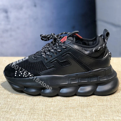 Luxus-Outdoor-Freizeitschuhe der Größe 36–45 für Männer und Frauen, modische Freizeit-Turnschuhe, Herbst-Winter, dicker Boden, niedrige Sportschuhe.