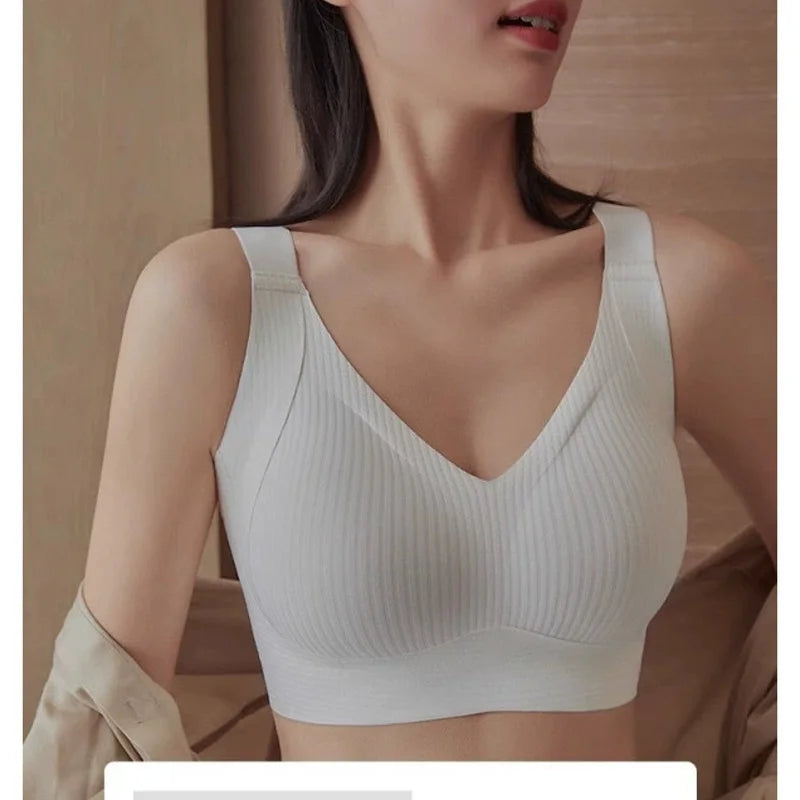 Non-trace body underwear women's bra anti-sag large size adjustment breast women big breasts small.