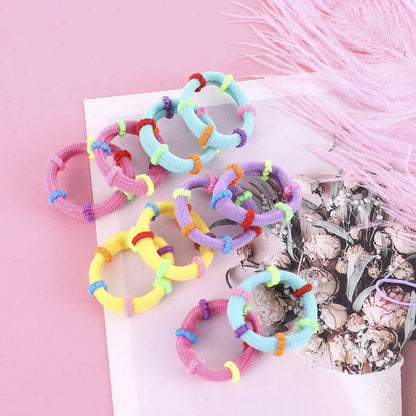 565 870Pcs Girls Cute Elastic Hair Bands Hairpins Flower Hair Claws Hair Clip Rubber Band Ponytail Holder Kids Fashion.