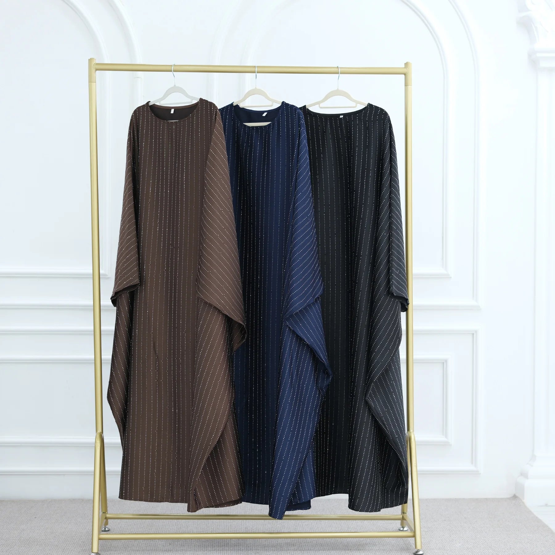 Dubai Diamond Luxury Banquet Musim Dress Abaya Eid Kebaya Caftan Robe Marocain Maxi African Dresses Kaftan Abayas Women Clothing.