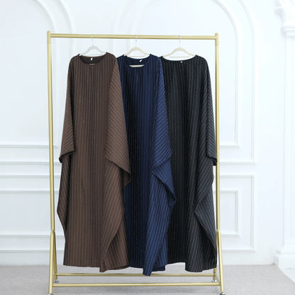 Dubai Diamond Luxury Banquet Musim Dress Abaya Eid Kebaya Caftan Robe Marocain Maxi African Dresses Kaftan Abayas Women Clothing.