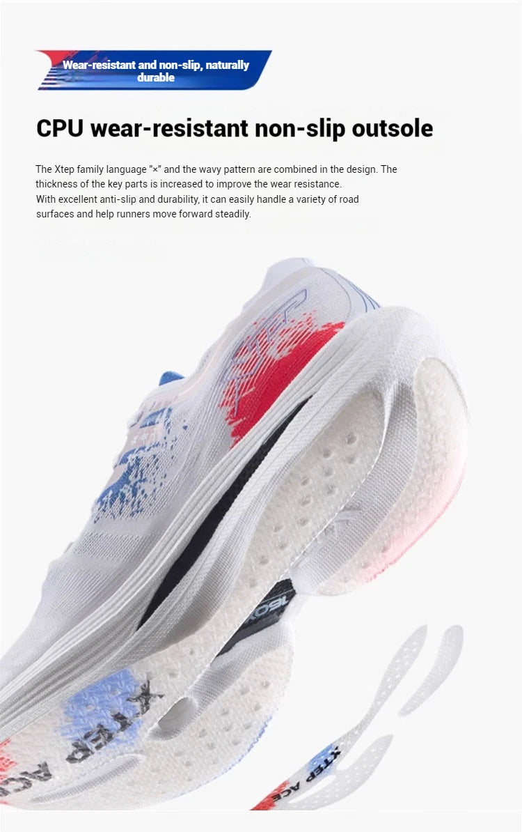 Xtep 160X 5.0 Running Shoes  Professional Marathon PB Carbon Plate Sport Shoe Non-Slip Wear-Resistant Sneakers 977119110004.
