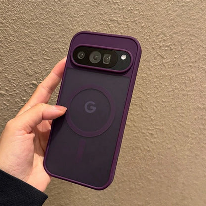 Magsafe Translucent Matte Magnetic Case For Google Pixel 10 ProXL 9 Pro XL 10Pro 10 9A Wireless Charging Candy Color Slim Cover.