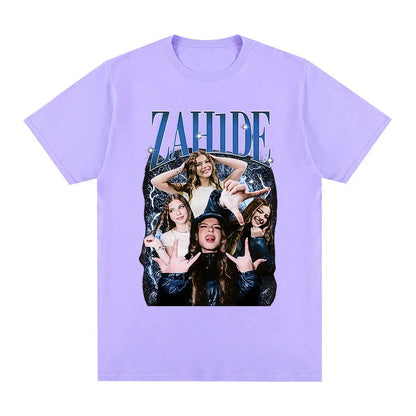 Zahide Merch Graphic Print T-shirt Men Women Fashion Hip Hop T Shirts Cotton Casual Oversized Short Sleeve T-shirts Streetwear.