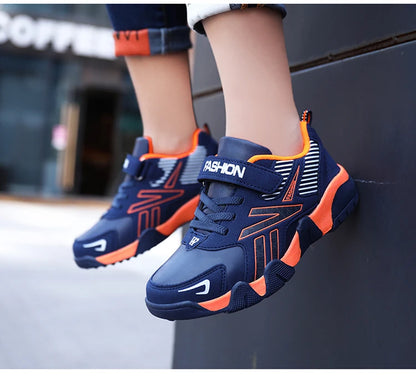 Four Seasons Leather Kids Shoes Non Slip Outdoor Children Walking Sneakers Casual Boys Sport Tennis Size 28-39