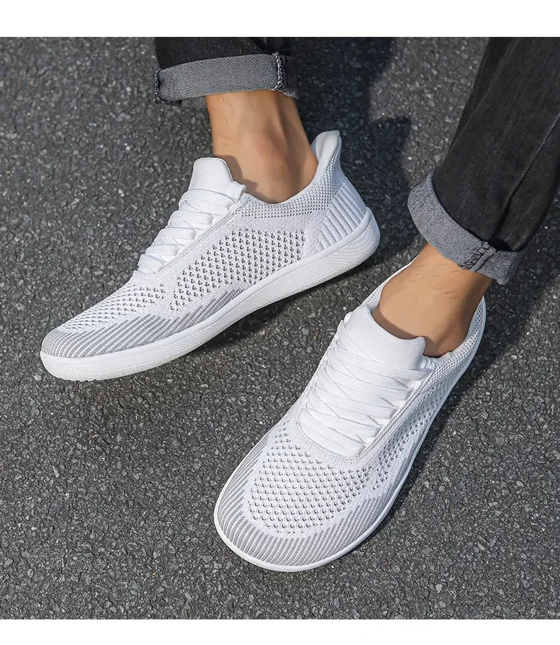 Sommer Breite Schuhe Männer Barfuß Breite Kappe Weichen Sohlen Outdoor Jogging Lace Up Casual Sneaker Atmungsaktive Laufschuhe Tenis Jeans