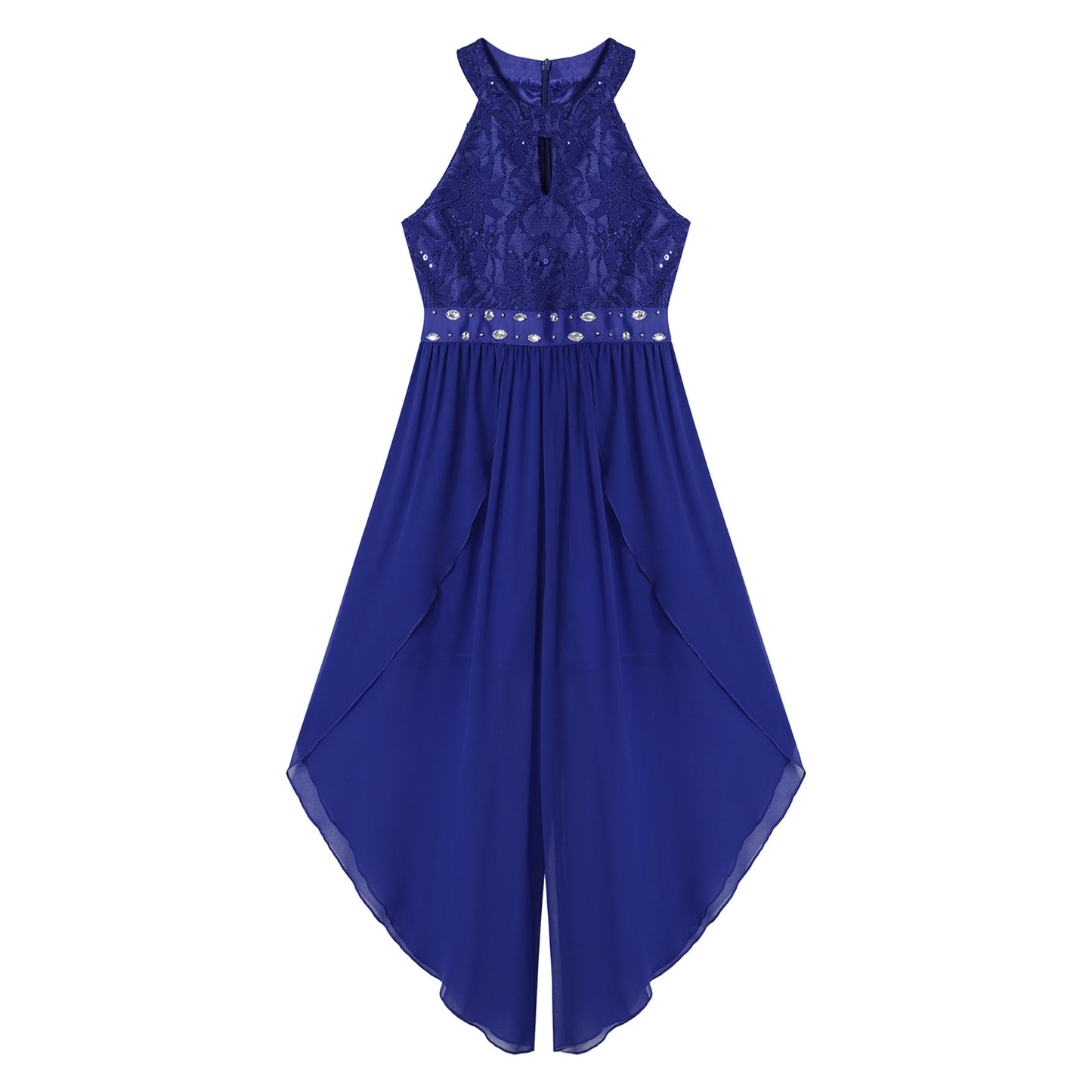 Sommer Mädchen Ärmellosen Chiffon Maxi Kleid Shiny Perlen Spitze Gebaut-in Shorts Party Kleid für Hochzeit Geburtstag Dance Leistung.