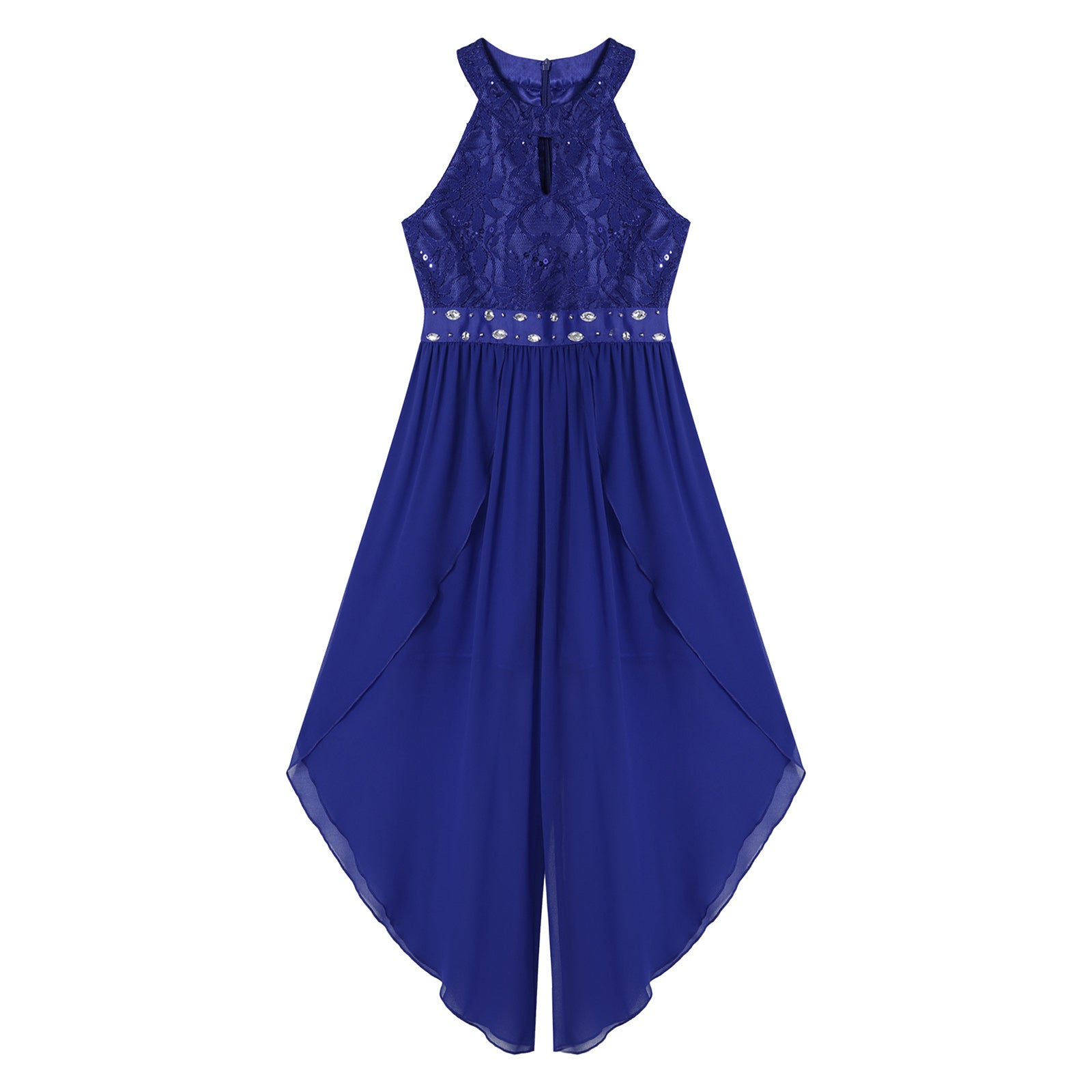 Sommer Mädchen Ärmellosen Chiffon Maxi Kleid Shiny Perlen Spitze Gebaut-in Shorts Party Kleid für Hochzeit Geburtstag Dance Leistung.