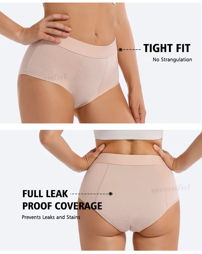 3PCS/Lot Menstrual Panties Woman Very Abundant Flow Menstruation Underwear High Waist Leak Proof Period Panties for Girls Set.