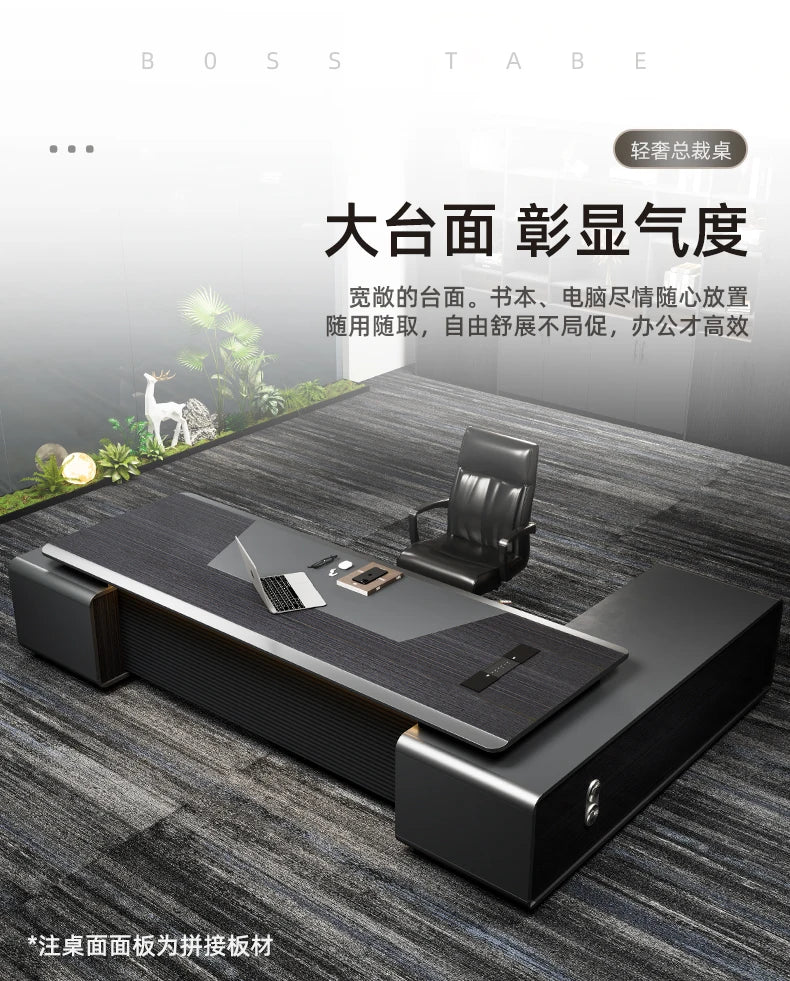 Nordischer minimalistischer Büroschreibtisch, moderner Luxus, Kreativität, Designer, L-förmiger Schreibtisch, fortschrittlicher Raum, Büromöbel, Arbeitstisch FYOD