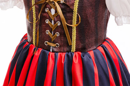 Halloween Mädchen Cosplay Piratenkapitän Kleid Kinder Karneval Event Maskerade Party Festival Kostüm Kinder Performance Bekleidung.