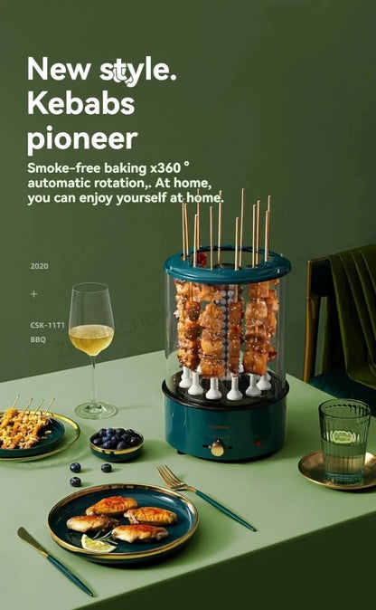 Non-smoking Automatic Rotating Household Electric Barbecue Oven Large Capacity Camping Multi-function.
