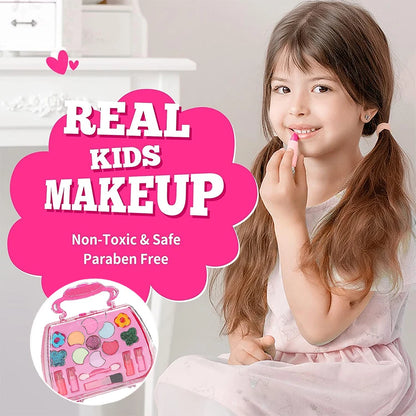 Princess Make Up Box Play House Toy Girls, Eye Shadow Makeup Cosmetics Handbag, Birthday Christmas Gift for Kids Party Cosplay.