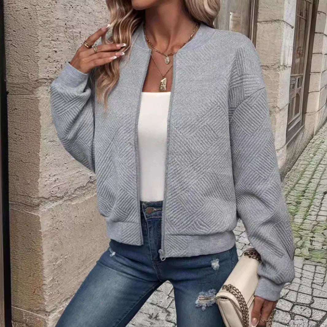 2024 Herbst grenzüberschreitend Europa und Amerika eBay Außenhandel Damenbekleidung neue Mode Reißverschluss Baseballjacke Jacke für Wo.