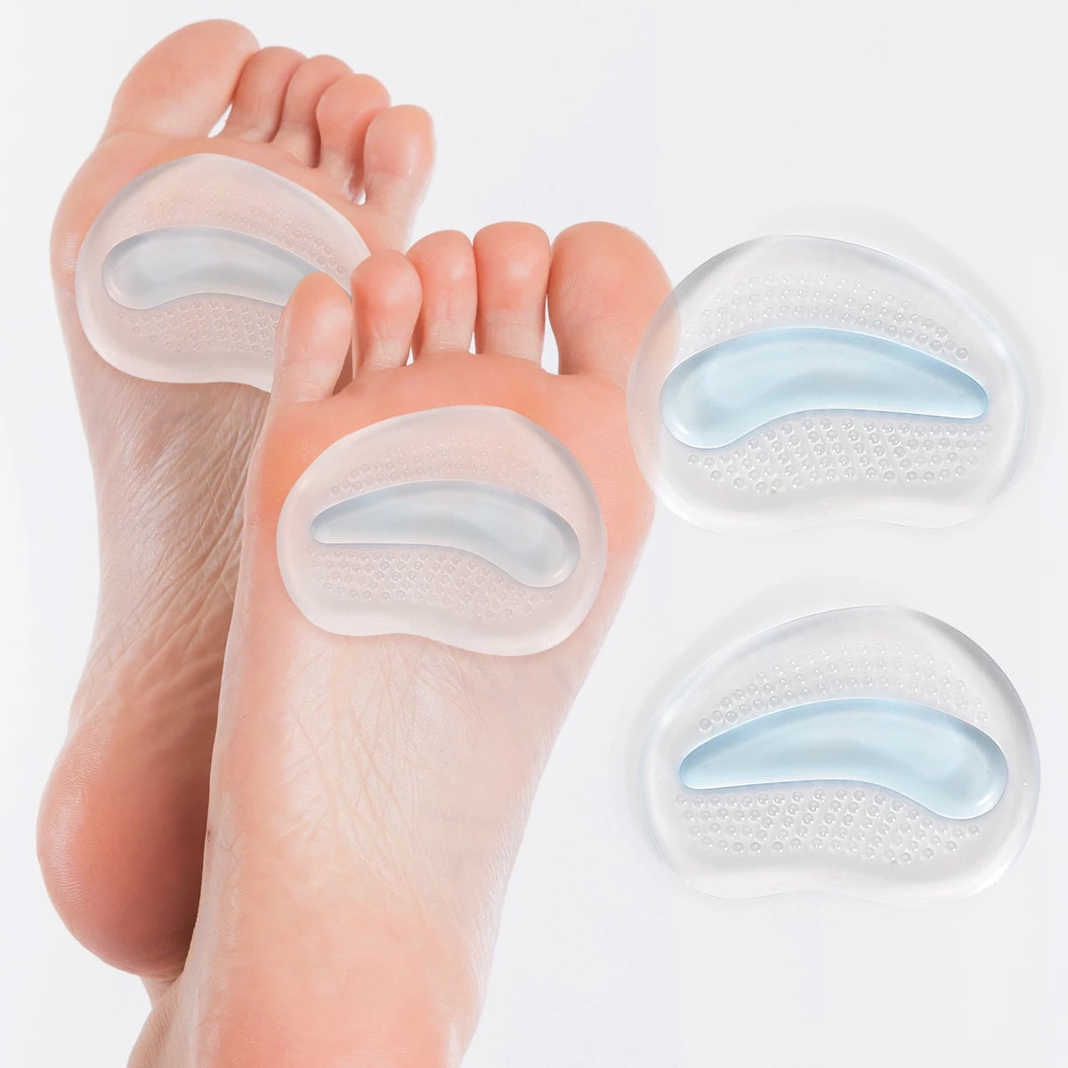 Silicone forefoot pad ladies sandal anti-skid pad anti-pain thickened half a yard pad high heels insole forefoot pad.