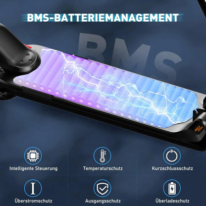 MEGA MOTION Foldable Electric Scooter with App, 350 W Motor, 30-35 km Range, 19 km/h, 8.5 Inch Honeycomb Tyres，ABE qualificatio.